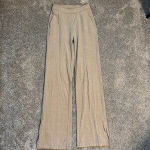 Lululemon XXXS modal tan wide leg with slit dancewear causal